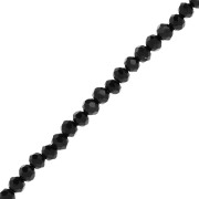 Cuentas facetadas redondas - redondas aplanadas 4,5x4 mm - Azabache x43cm|raw }}