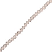 Cuentas redondas facetadas - redondas aplanadas 4 x 3,5 mm Black Diamond x 38 cm