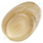 Cuentas acrílicas planas irregulares 18x13mm caqui jaspeado x10