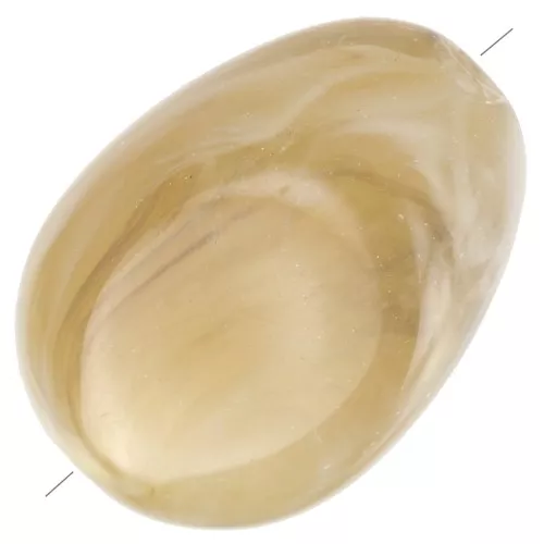 Cuentas acrílicas planas irregulares 18x13 mm - Caqui jaspeado x10