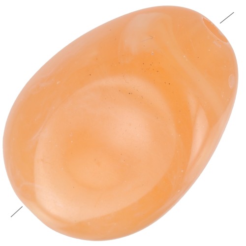 Cuentas acrílicas planas irregulares 18x13mm Naranja jaspeado x10