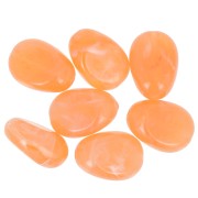 Cuentas acrílicas planas irregulares 18x13 mm - Naranja jaspeado x10