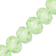 Redondas planas facetadas 6x4 mm Peridot x40cm