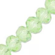 Redondas planas facetadas 6x4 mm Peridot x40cm