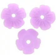 Cuencos florales resina 10 mm - Lila x12