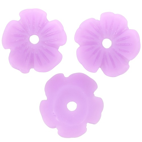 Cuencos florales resina 10 mm - Lila x12