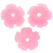 Cuencos flor 10 mm resina - Rosa x12