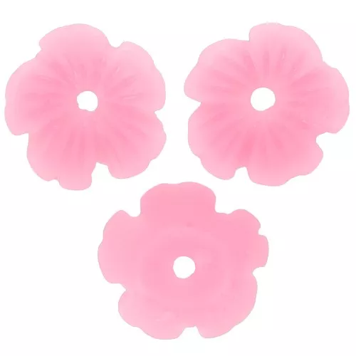 Cuencos flor 10 mm resina - Rosa x12