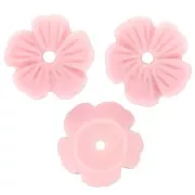 Cuencos florales resina 10 mm - Rosa claro x12