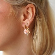 Cuencos florales resina 10 mm - Rosa claro x12