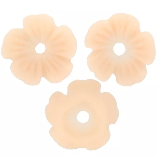 Cascillas flores 10 mm de resina - Salmón claro x12