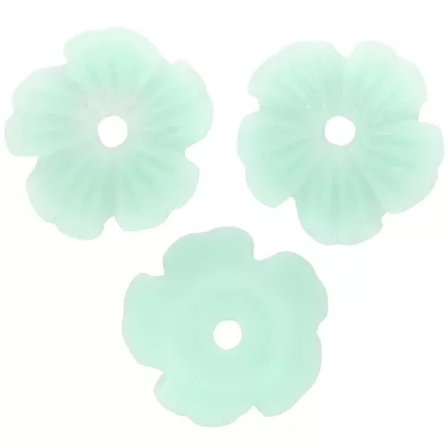 Cascillas flores 10 mm resina - Aguamarina x12