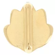 Cuenta pasante slider flor de loto para cordón 10 mm Dorado oro fino x1