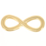 Entrepieza infinita para pulsera o collar 30x11 mm Dorada con dorado fino x1|raw }}