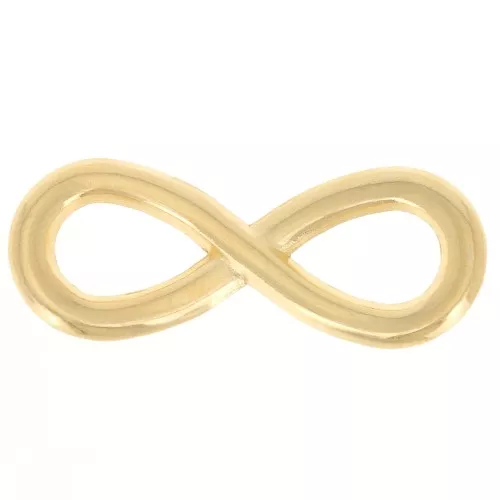 Entrepieza infinita para pulsera o collar 30x11 mm Dorada con dorado fino x1