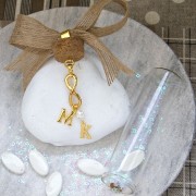 Entrepieza infinita para pulsera o collar 30x11 mm Dorada con dorado fino x1