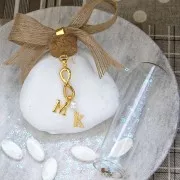 Entrepieza infinita para pulsera o collar 30x11 mm Dorada con dorado fino x1