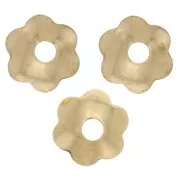 Cascillas flores 4 mm - Dorado x20