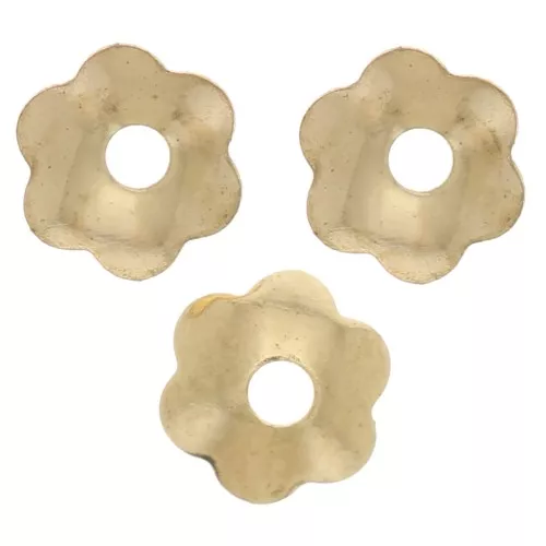 Cascillas flores 4 mm - Dorado x20