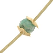 Cascillas flores 4 mm - Dorado x20