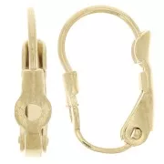 Ganchos pendientes con agujero de láton 16 mm Dorado x4