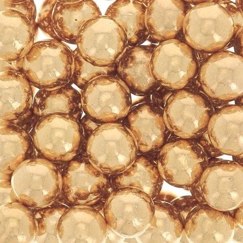 Cuentas sin agujeros - mini bolas 2 mm - Dorado x100