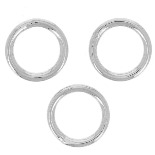 Anillas cerradas 7x1 mm Plateado x25