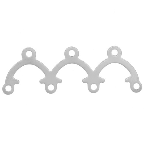 Entrepiezas 3 puentes 25x8,5 mm Plateado x10