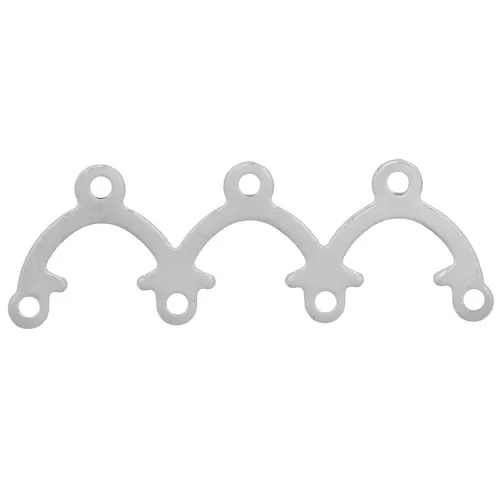 Entrepiezas 3 puentes 25x8,5 mm Plateado x10