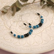 Cuenta pasante 3 mm con agujero de 0,5 mm Plateado x10