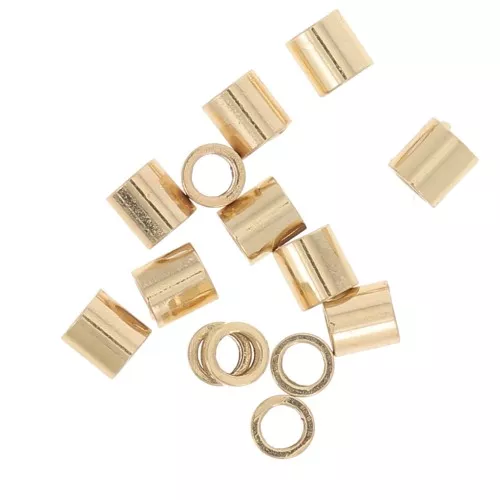 Chafas tubos 2 mm - Dorado x100