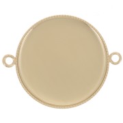 Entrepieza engaste para cabuchón fondo plano 25 mm Dorado x1