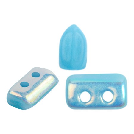 Cuentas de vidrio Piros® by Puca® 2x5 mm - Aqua AB opaco x10g