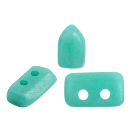 Cuentas de vidrio Piros® by Puca® 2x5 mm - Verde Turquesa Opaco Mate x10g
