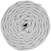 Bobina de cordón de algodón para macramé Cotton Air 5 mm - Gris Twist x50m