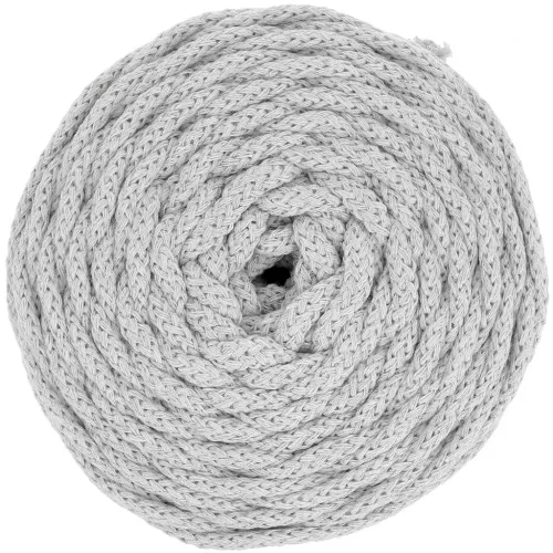 Bobina de cordón de algodón para macramé Cotton Air 5 mm - Gris Twist x50m