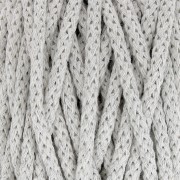 Bobina de cordón de algodón para macramé Cotton Air 5 mm - Gris Twist x50m