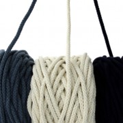 Bobina de cordón de algodón para macramé Cotton Air 5 mm - Gris Twist x50m