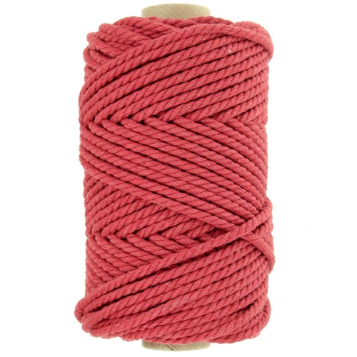 Bobina de cordón de algodón para macramé de 3 mm - Brique x50m