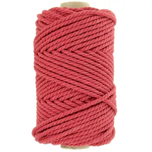 Bobina de cordón de algodón para macramé de 3 mm - Brique x50m
