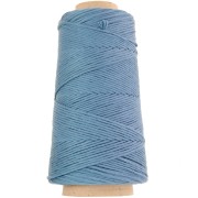 Algodón orgánico Detox XL bobina de cordón de algodón peinado para macramé - Azul acero x200m
