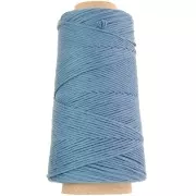 Bobine de cordon coton macramé Organic Cotton Détox XL peigné - Bleu x200 m