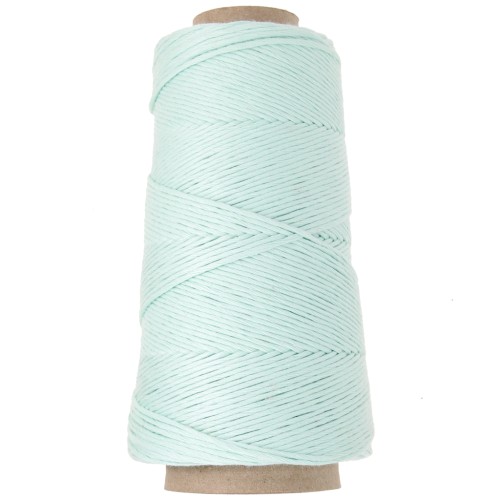Bobina de cordón de algodón orgánico Détox XL macramé peinado - Menta x200 m