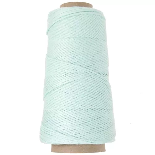 Bobina de cordón de algodón orgánico Détox XL macramé peinado - Menta x200 m