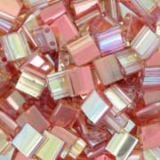 Miyuki Tila Beads 5x5x1.9 mm TL-4576 - Crystal naranja rainbow x10g
