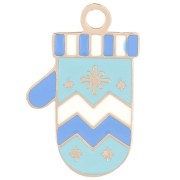 Colgante guante de Navidad 18x11 mm Resina epoxi - Acero inoxidable 316L - Azul x1|raw }}