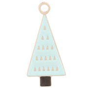 Colgante árbol de Navidad 21x9 mm - Resina epoxi - Acero inoxidable 316L - Azul x1|raw }}