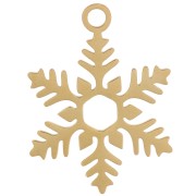 Colgante copo de nieve 23x17 mm - Acero inoxidable 316L dorado x1|raw }}