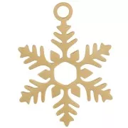 Colgante copo de nieve 23x17 mm - Acero inoxidable 316L dorado x1