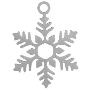 Colgante copo de nieve 23x17 mm - Acero inoxidable 316L x1
